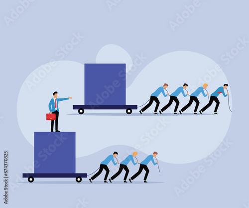 Winning strategy, efficiency, the difference between good leader and bad leader 2D flat vector concept for banner, website, illustration, landing page, flyer, etc