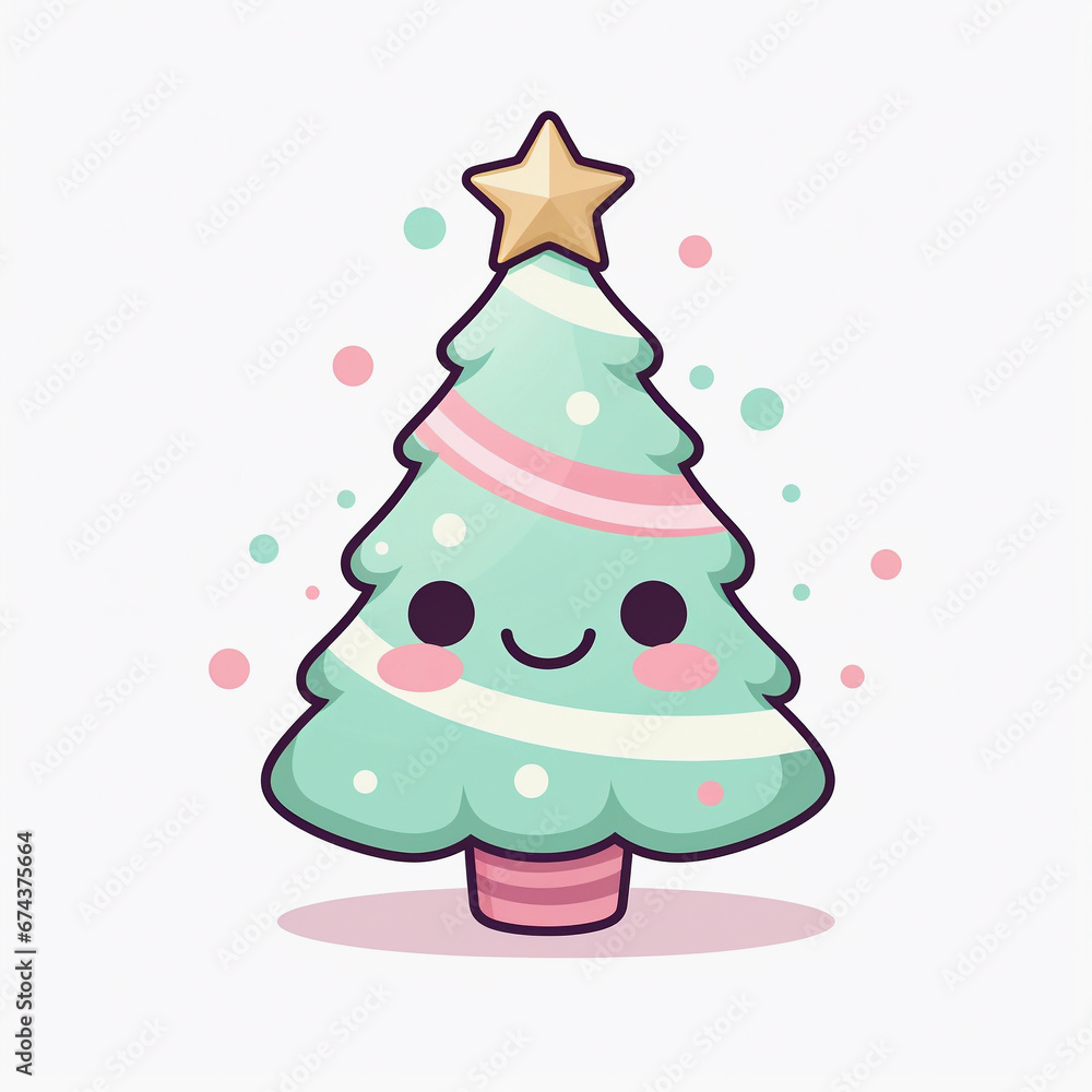 kawaii Christmas tree clip art kawaii Christmas tree clip art