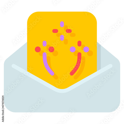 invitation icon with flat  style and pixel perfect base. Suitable for website design, logo, app and UI. Based on the size of the icon in general, so it can be reduced.