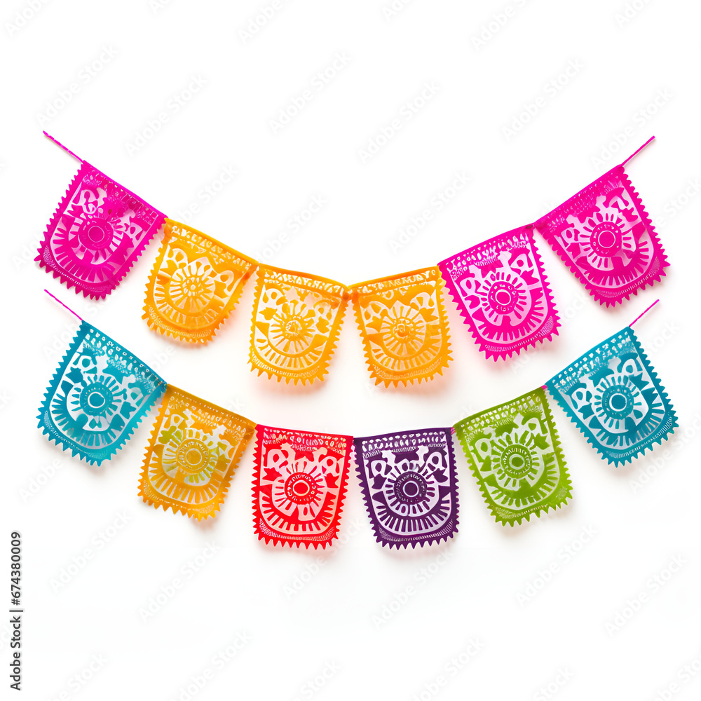 colorful banners isolated on white background