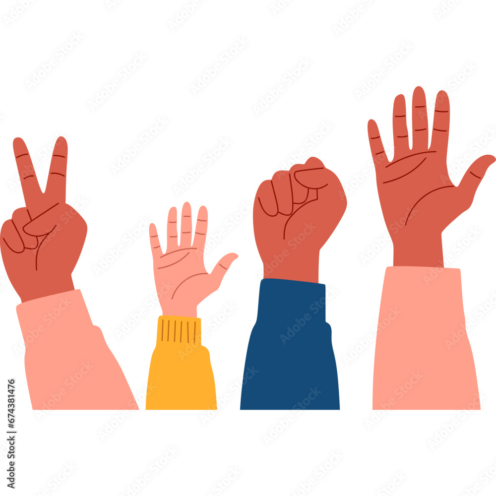 Obraz premium Hand Right Illustration