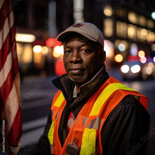 City Worker at Dusk