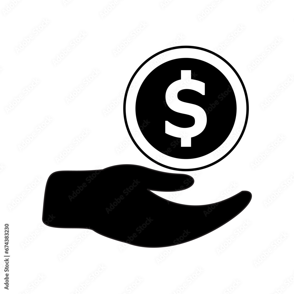 money or dollar coin icon money or dollar coin icon