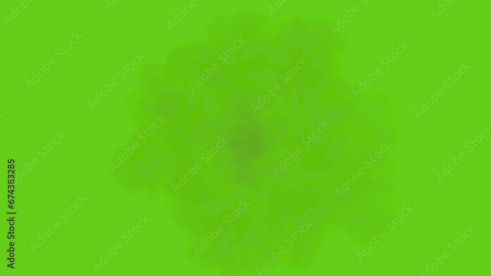 Pyrotechnic, Flaming ring with circular motion on green screen. ring of
