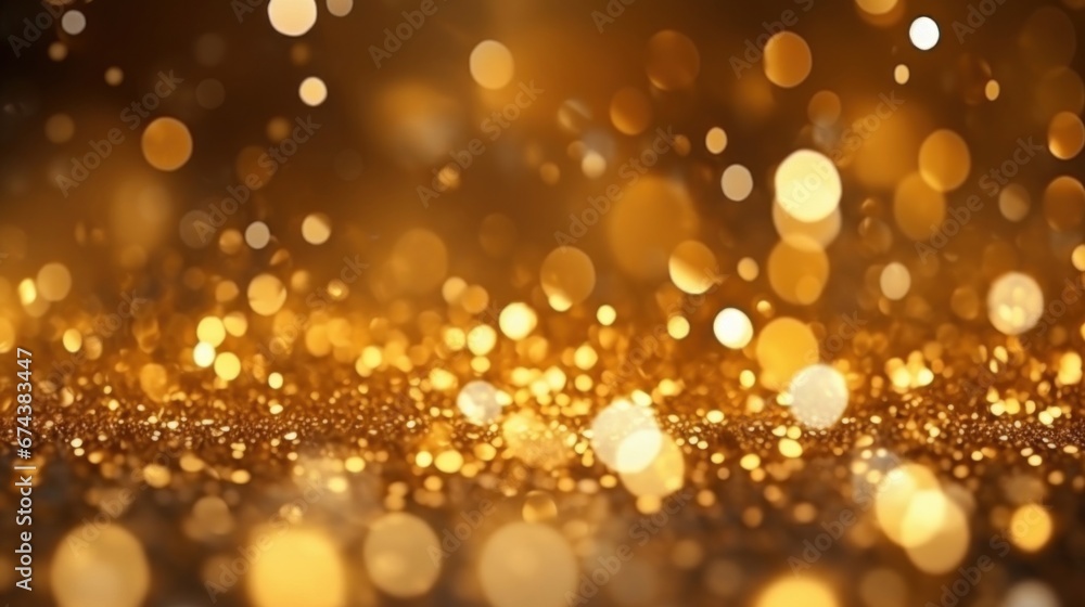 Abstract dark golden bokeh Christmas background Abstract dark golden bokeh Christmas background