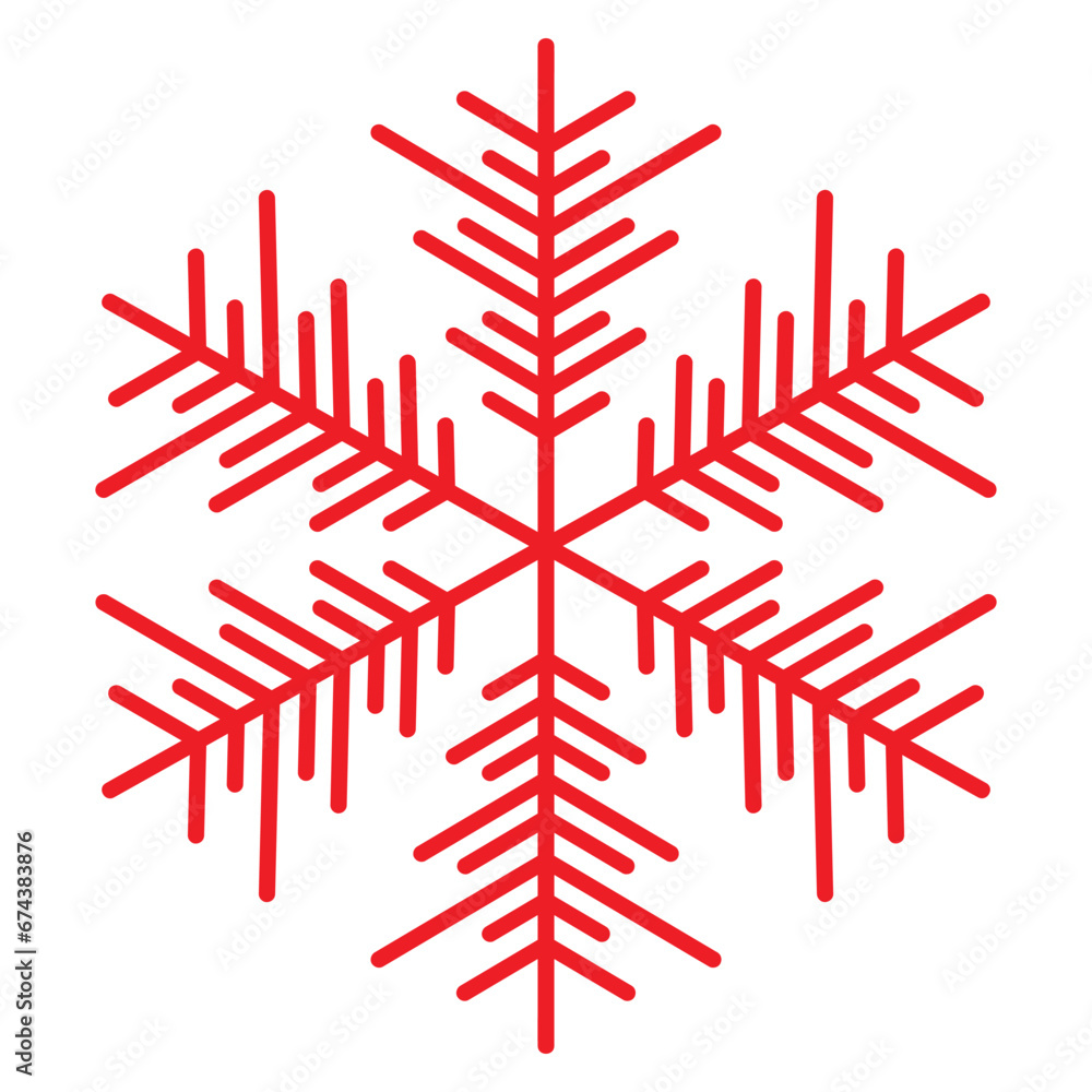 Christmas Snowflake Red Christmas Snowflake Red