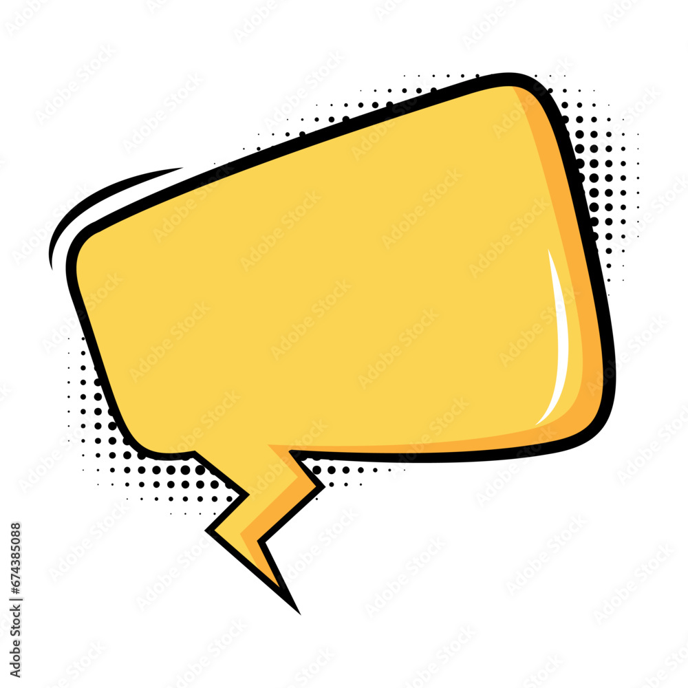 Naklejka premium Retro comic speech bubbles in pop art style