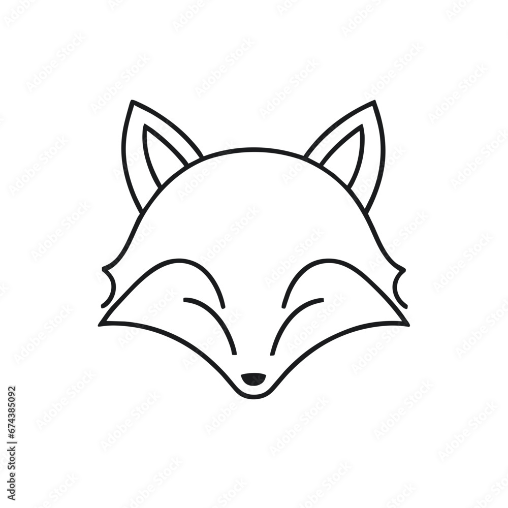 Fototapeta premium fox icon