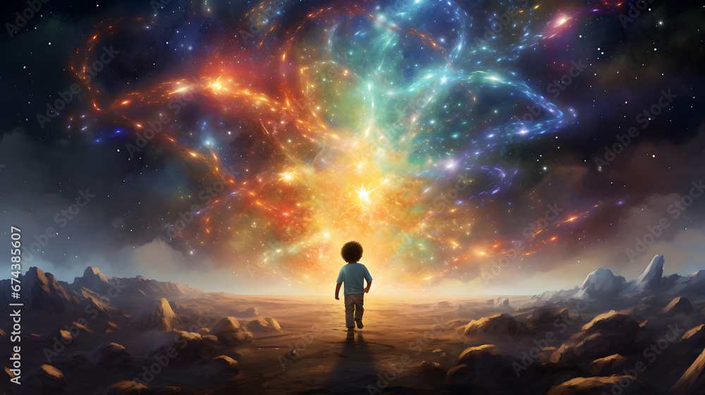 Fototapeta premium child in space