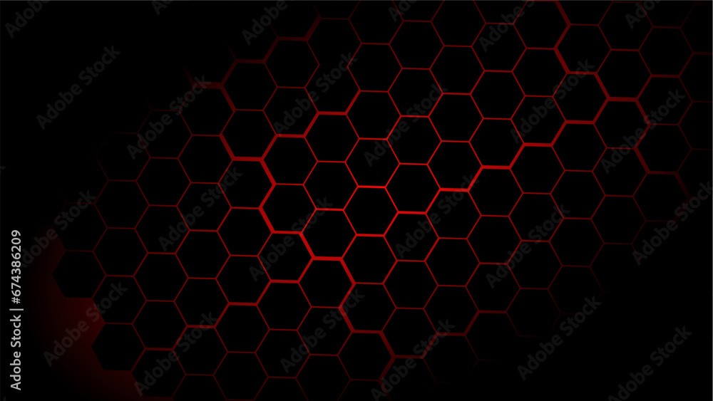 4k bold dark red hexagon abstract background for web design. Stock ...
