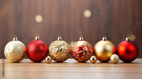 Red and gold Christmas ornaments