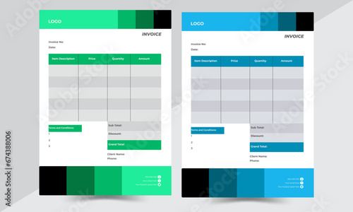 Invoicing quotes, money bills or price invoices set.