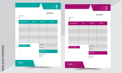 Invoicing quotes, money bills or price invoices set.