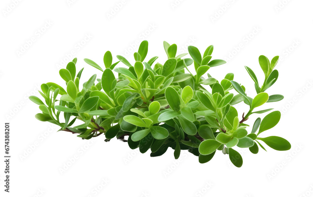 Portulaca oleracea Leaves Portrayed Realistically On White or PNG Transparent Background Portulaca oleracea Leaves Portrayed Realistically On White or PNG Transparent Background