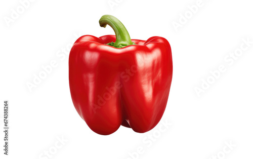 Photorealistic Fresh Paprika Painting On White or PNG Transparent Background
