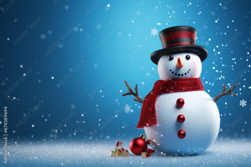 snowman in the snow background snowman in the snow background