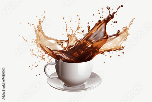 Photo of a hot and energizing cup of java overflowing with aromatic goodness