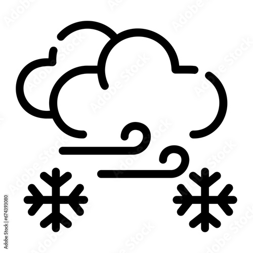 blizzard Line Icon