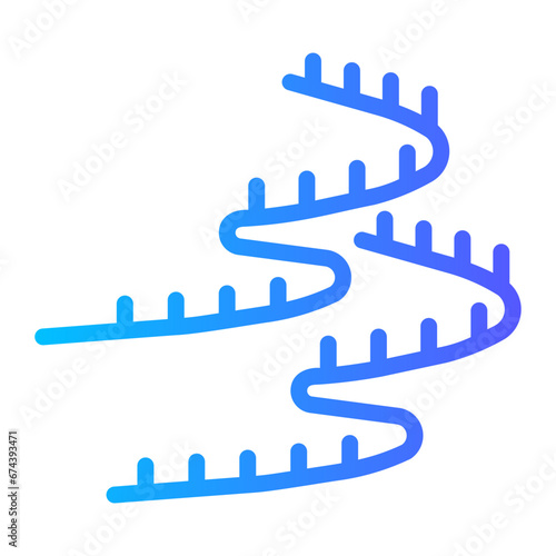 aurora borealis Line Gradient Icon