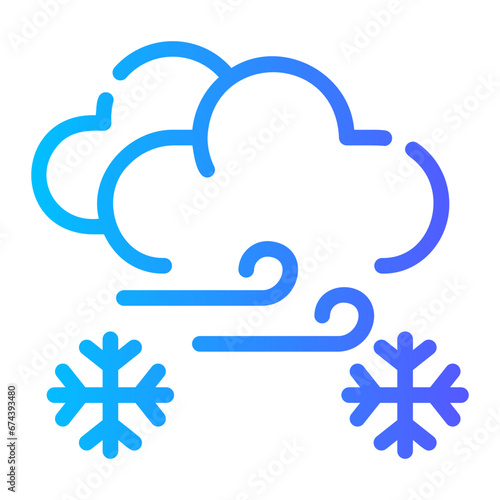 blizzard Line Gradient Icon