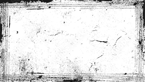 Grunge frame. Distress frame. Abstract grainy dust vector template,