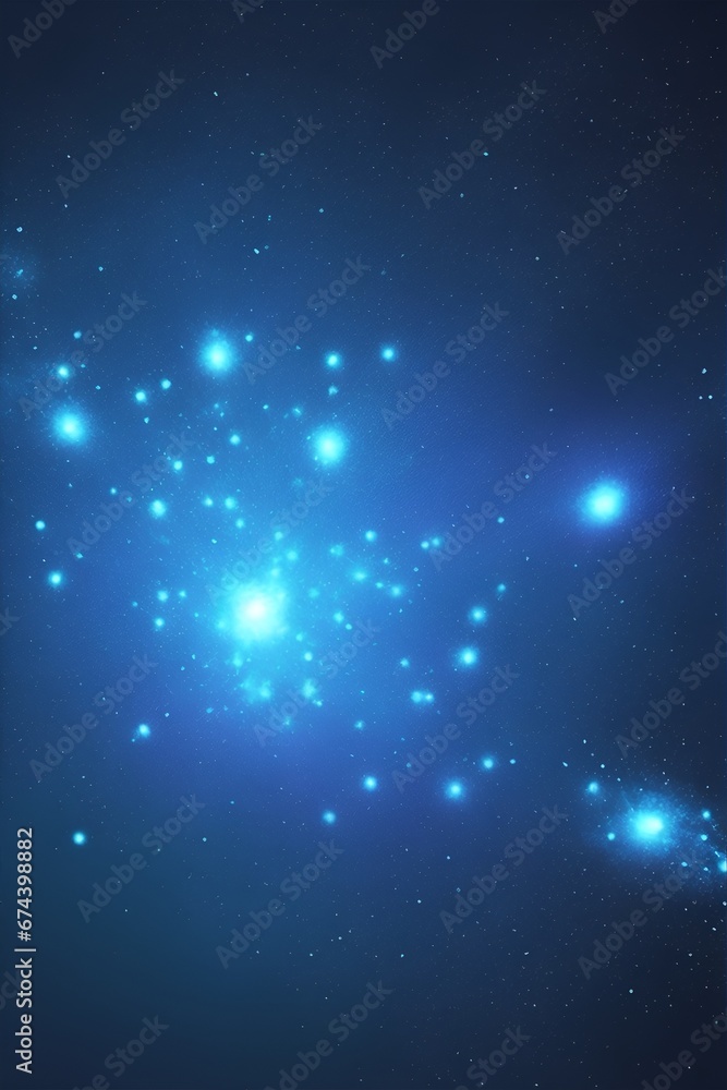Blue glitter abstract background, vertical composition