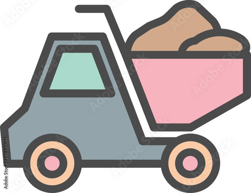 Dump car icon