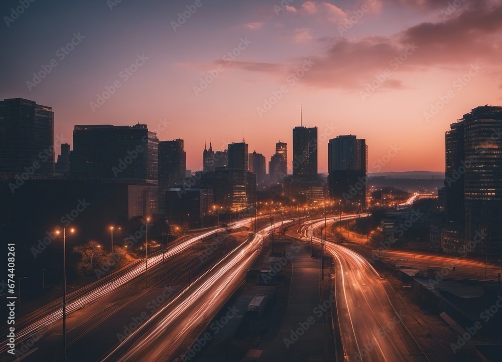 Fototapeta premium traffic at night