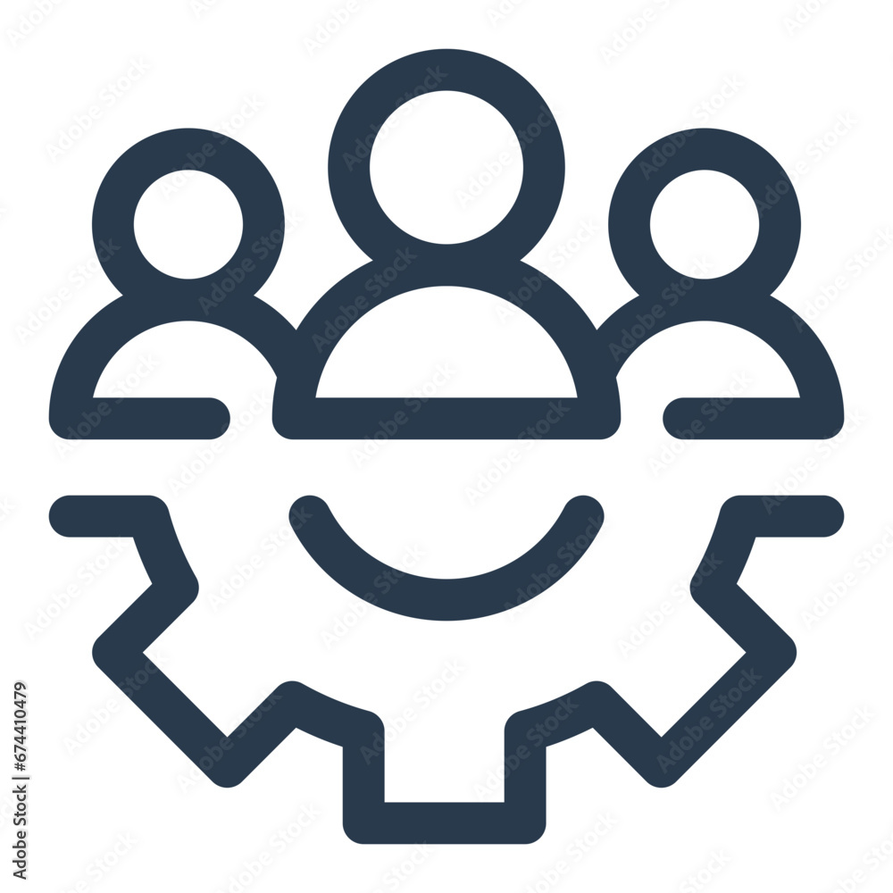 Harmonious Team Collaboration Icon Harmonious Team Collaboration Icon