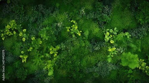 foliage overhead green border top view illustration lush nature, tree forest, background leaf foliage overhead green border top view