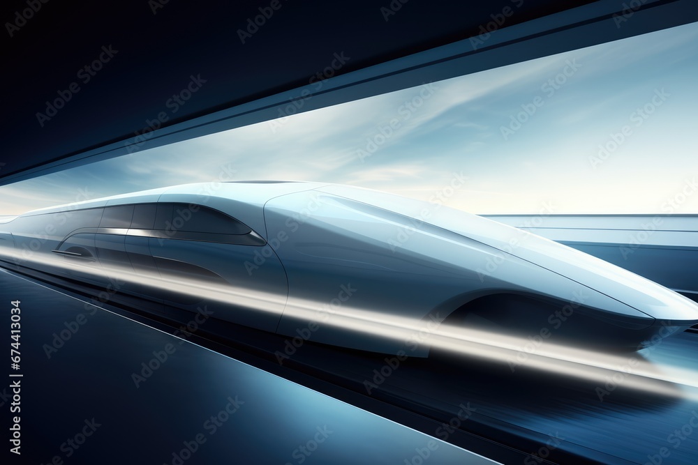 Futuristic High-Speed Bullet Train: Aerodynamic Transport of Tomorrow
