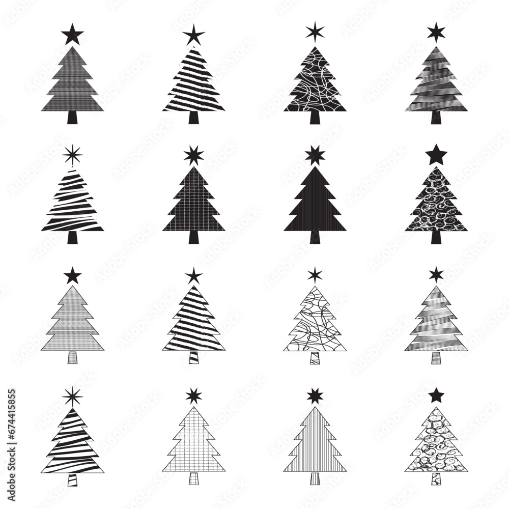 クリスマスツリーのアイコン クリスマスツリーのアイコン