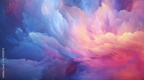 A cosmic collision of ethereal wisps and vivid gradients  beautifully captured in