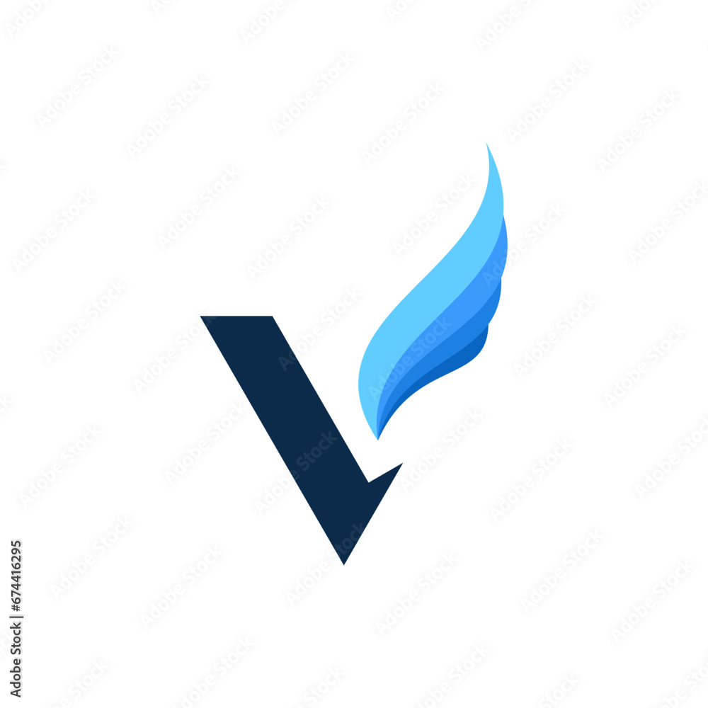 wing letter V logo ready for template
wing letter V logo ready for template