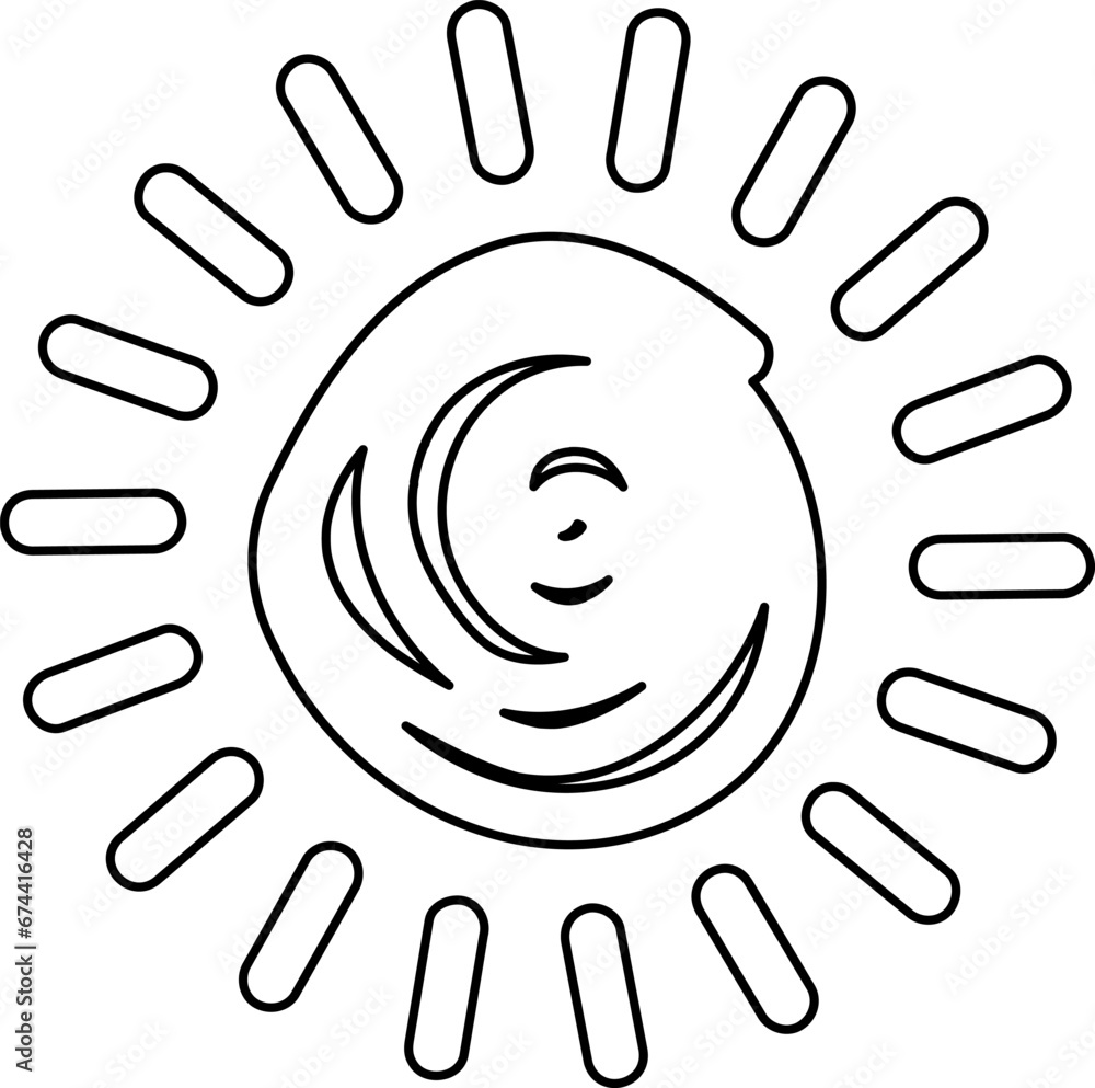 Sun line icon. Sun outline star icons or logo collection. Summer, sunlight, sunset, sunburst. Vector illustration. Sun line icon. Sun outline star icons or logo collection. Summer, sunlight, sunset, sunburst. Vector illustration.