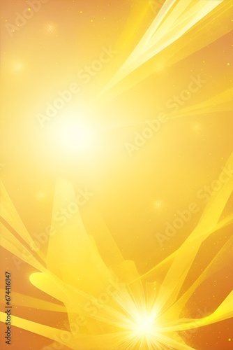 Yellow glitter abstract background, vertical composition