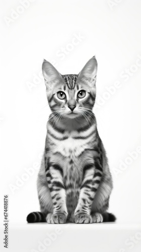 Portrait of a Curious Bengal cat