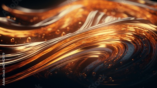 Vivid swirls of liquid metal merging in a mesmerizing dance, captured in