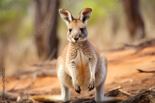 photo of a kangaroo laughing