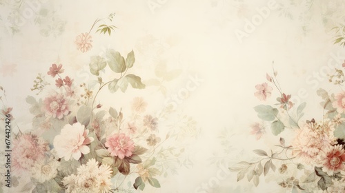 artistic vintage flower background serene illustration beauty floral, texture green, natural apple artistic vintage flower background serene