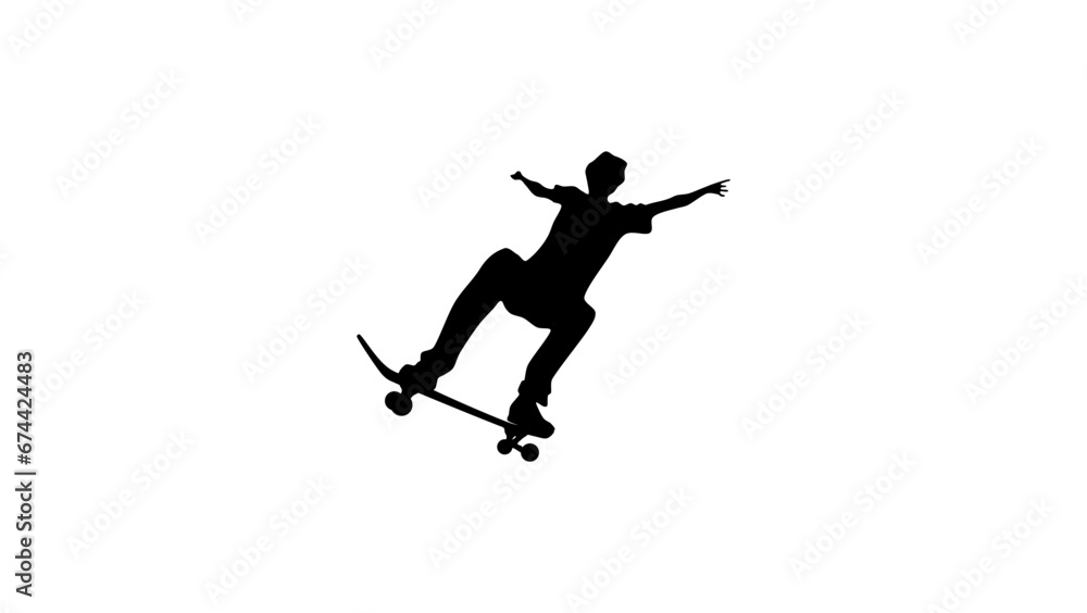 skateboard jump, young guy jumping with a skateboard skateboard jump, young guy jumping with a skateboard