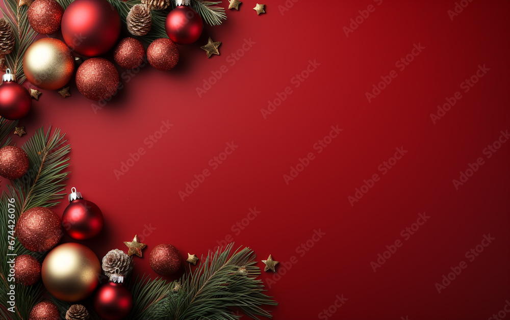 Christmas and New Year background with copy space for greeting card or web banner Christmas and New Year background with copy space for greeting card or web banner