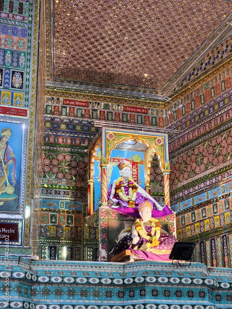 Hubballi, Karnataka India - July 29 2023: Shri Siddaroodha Swami Math temple in Hubli or Hubballi.