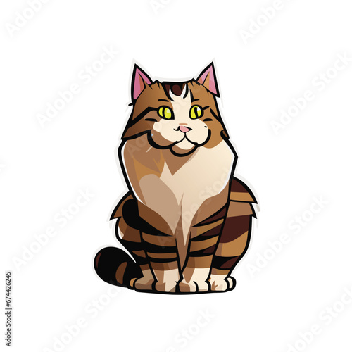 vector little cute cat cartoon character