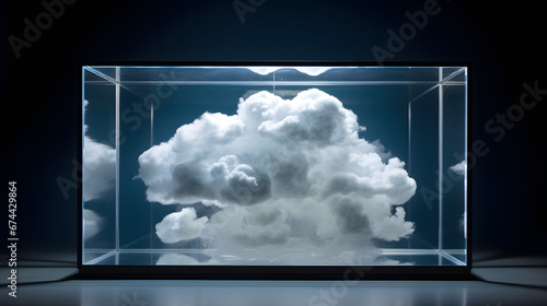 cloud in a glass box