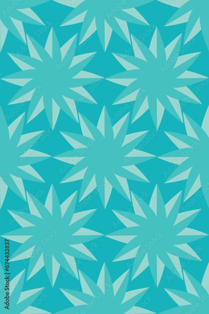 Seamless abstract pattern. Geometric background with flowers.