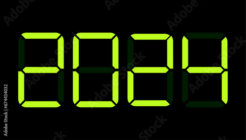 Vektor - Digitale Anzeigetafel - 2024 - LED - grün