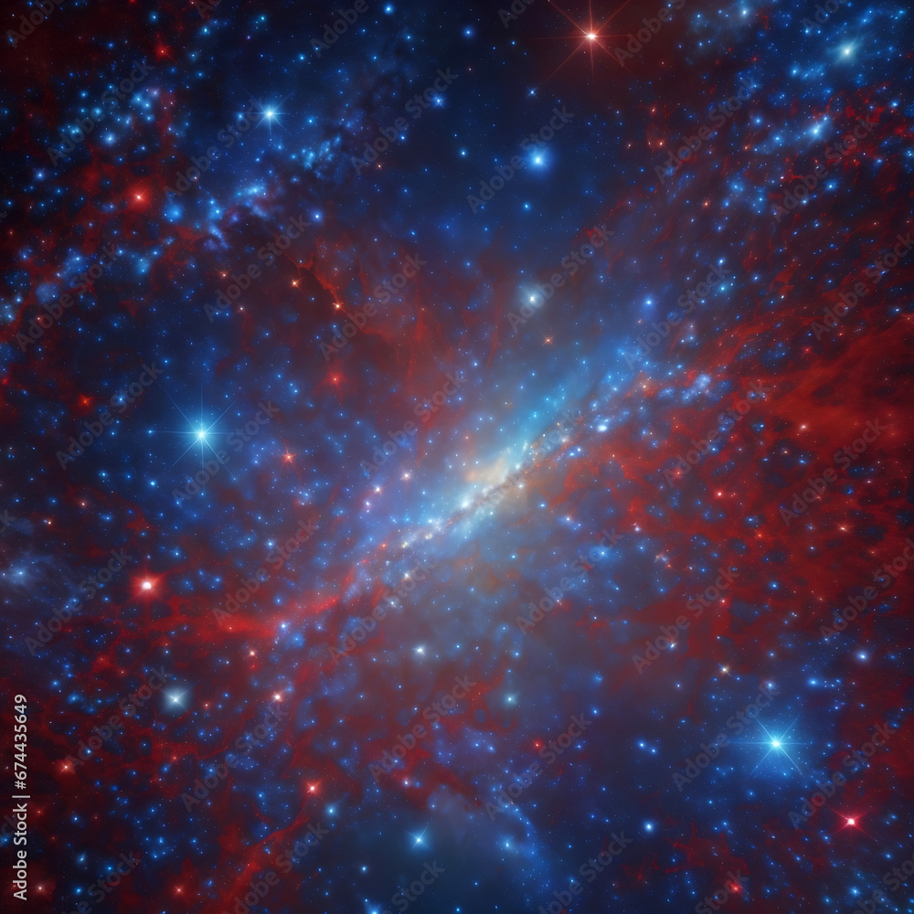 Obraz premium A colorful galaxy wave background ai generated