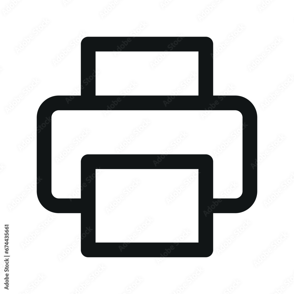 Illustration vector graphic icon of Printer. Outline Style Icon. Computer And Device Themed Icon. Vector illustration isolated on white background. Perfect for website or application design. Illustration vector graphic icon of Printer. Outline Style Icon. Computer And Device Themed Icon. Vector illustration isolated on white background. Perfect for website or application design.