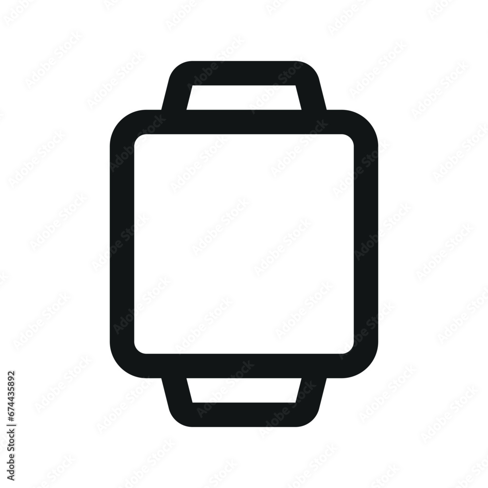 Illustration vector graphic icon of Smart Watch. Outline Style Icon. Computer And Device Themed Icon. Vector illustration isolated on white background. Perfect for website or application design. Illustration vector graphic icon of Smart Watch. Outline Style Icon. Computer And Device Themed Icon. Vector illustration isolated on white background. Perfect for website or application design.